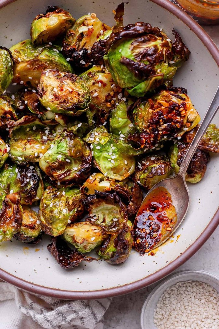 Crispy chili brussel sprouts