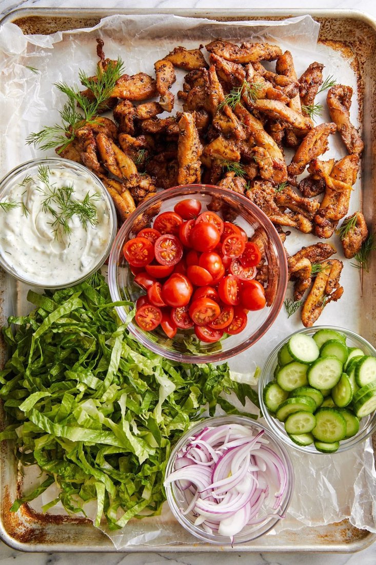 Greek chicken bowls
